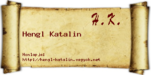 Hengl Katalin névjegykártya